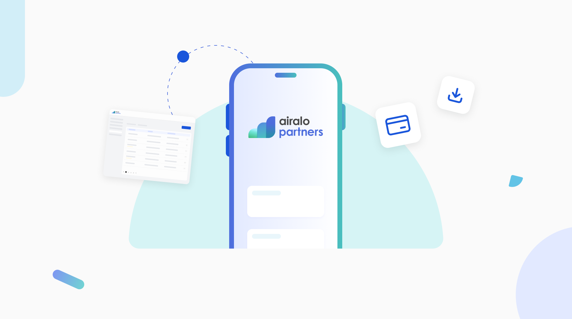 image of poe with airalo partners colors and logo