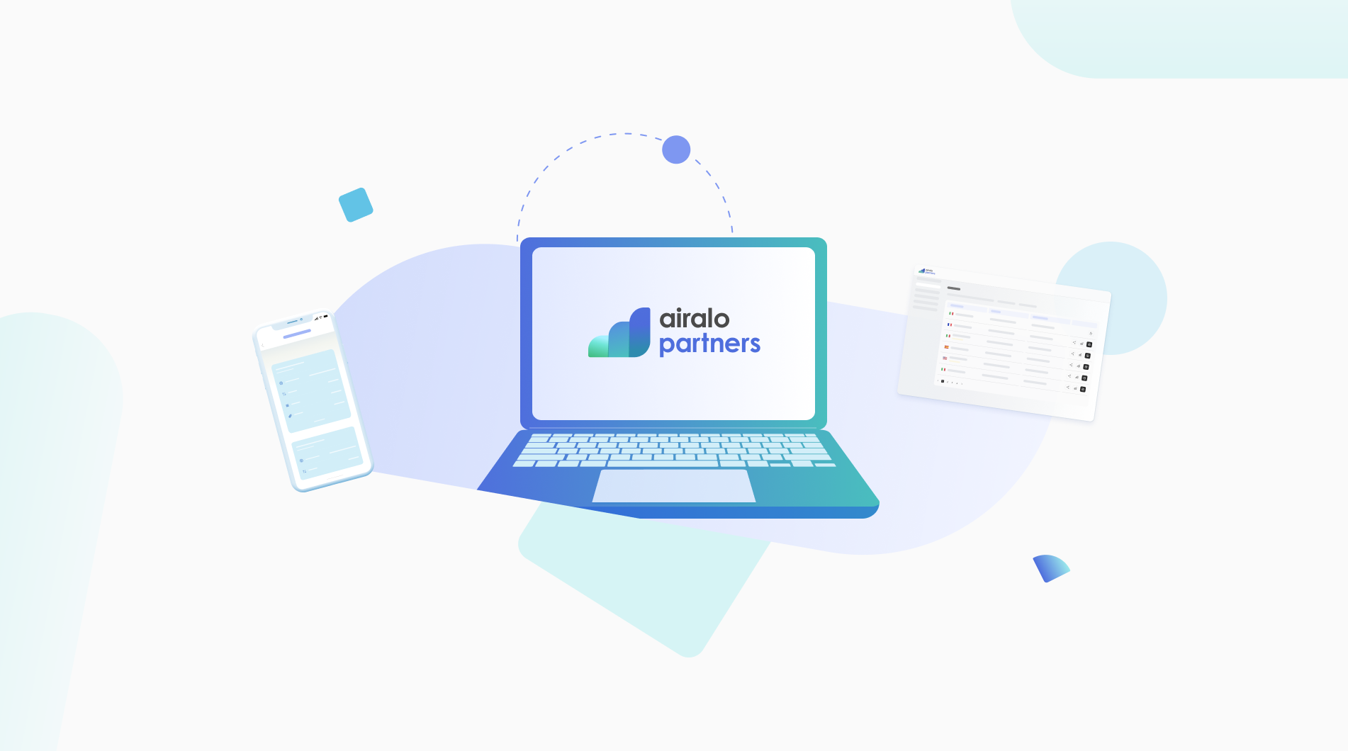 Illustration of the Airalo Partners product page